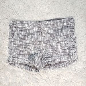 Joie Gray White Textured Shorts